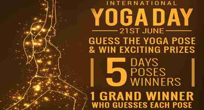 International Yoga Day–Guess the Yoga Pose Contest on Instagram and Twitter