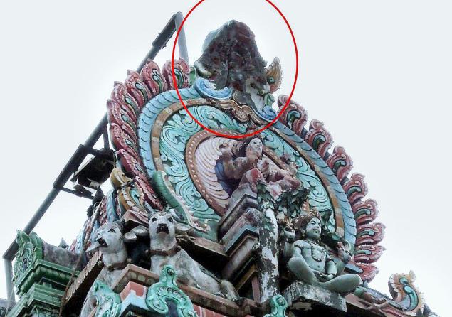 Idols falling off temple gopurams cause panic – The Hindu