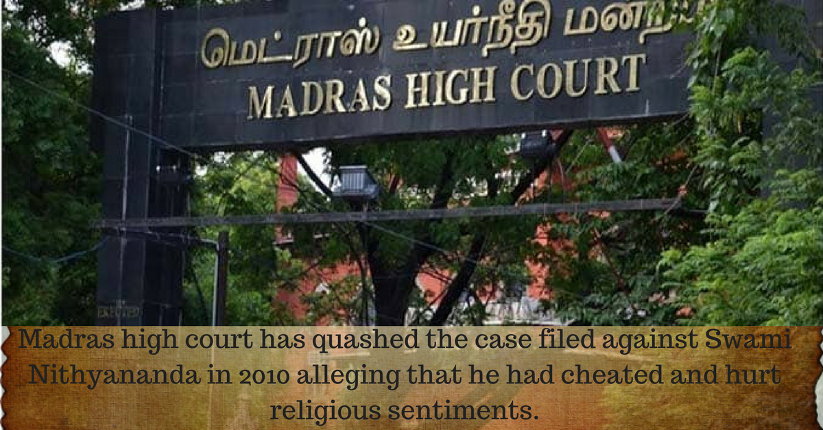 False case against Paramahamsa Nithyananda quashed